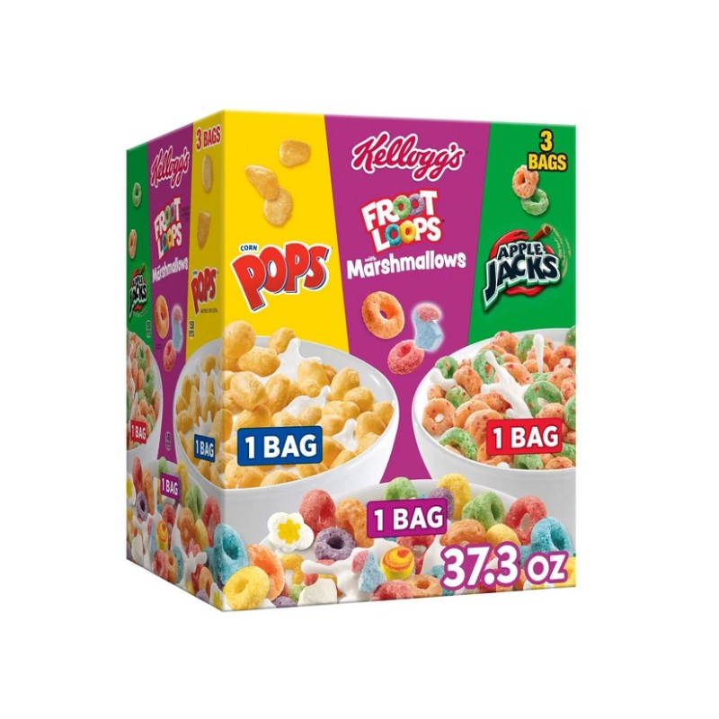 Kellogg's Cereal Variety Pack 37.3 oz – Assorted Favorite Flavors