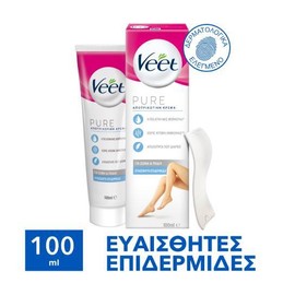 Veet Pure Depilatory Cream for Sensitive Skin, 100ml