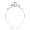 Ymapinc Pink Princess Peach Crown Tiara, Crystal Shiny Rhinestone Headband Crown for Princess Tiara Party Birthday