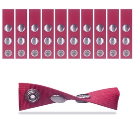 Boat Cover Snap Extender for Boat Canvas,Steel Snap Extender,Extension Sizes 1"~2" (Red, 10pack)