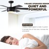 SHOWDI 42 Inch Ceiling Fan with Lights and Remote, 6