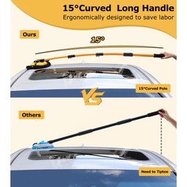 anngrowy 56.7" Car Wash Brush Mop Kit Mitt Sponge with Long Handle Car Cleaning Supplies Kit Tools Car Washing Duster Exterior Scratch Free, Chenille Replacement Head Extension Pole