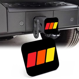 NITAHHHY Trailer Hitch Cover,Vintage Tri-Color 2 Inch Hitch Plug Covers Hitch Cover Tube Rubber Towing, Square Receiver Plug Cap for Cars Suvs Trucks