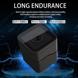 CS03 Portable Wireless WiFi DV Camera, Ultra HD HiFi Action Camera Built in Mic, Waterproof Shooting Sports Camera for Cycling Outdoor