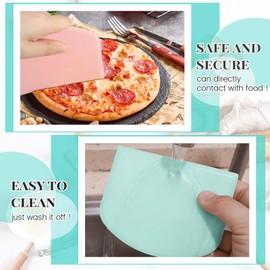 6 Pieces Bench Scraper for Baking, PE Bread Scraper, Dough Cutter, Pizza Cutter, Plastic Food Scraper Tool, Kitchen