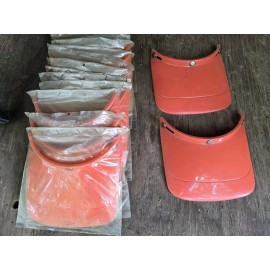 Unbranded (1) NOS Vintage 3 Snap Orange Visor Open Face Motorcycle Helmet - Motocross Duck