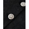 sehseek Mens Victorian Suit Vest Steampunk Gothic Medieval Waistcoat (Black,