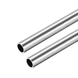 sourcing map Round Tube Straight Pipe 10 mm Outer Diameter 1 mm Wall Thickness 250 mm Length Seamless 304 Stainless Steel Pack of 2