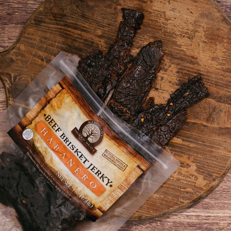 Mahogany Smoked Meats: Habanero Brisket Jerky - 16oz