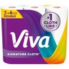 Viva Signature Cloth Paper Towels, Choose-A-Sheet Size, 3 Double Rolls,