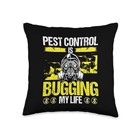 Exterminator Costume Pest Control Vest Ant Traps Pest Worker Extermination Animal Control Officer Throw Pillow, 16x16, Multicolor