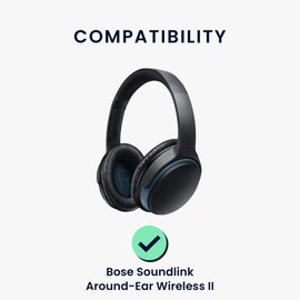 kwmobile 2X Ohrpolster kompatibel mit Bose Soundlink Around-Ear Wireless II Polster - Kopfhörer Polster aus Kunstleder für Over Ear Headphones