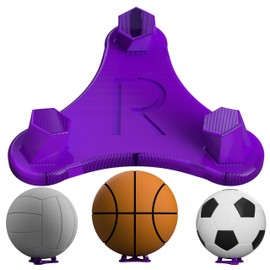 Radiant Displays Big Ball Display Stand – Purple – Premium Holder for Basketballs, Soccer Balls & Volleyballs – Made in USA – Showcase Autographed, Signed & Collectible Sports Balls – Trophy & Display Cases