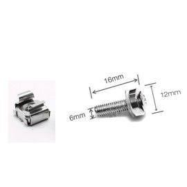 Lancher 60-Pack M6 x 16mm Screws and Cage Nuts for Server Shelf Cabinets Rack Mount Screw