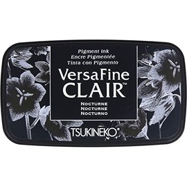 Tsukineko Nocturne Versafine Clair Ink Pad, Synthetic Material, Black, 5.6 x 9.7 x 2.3 cm