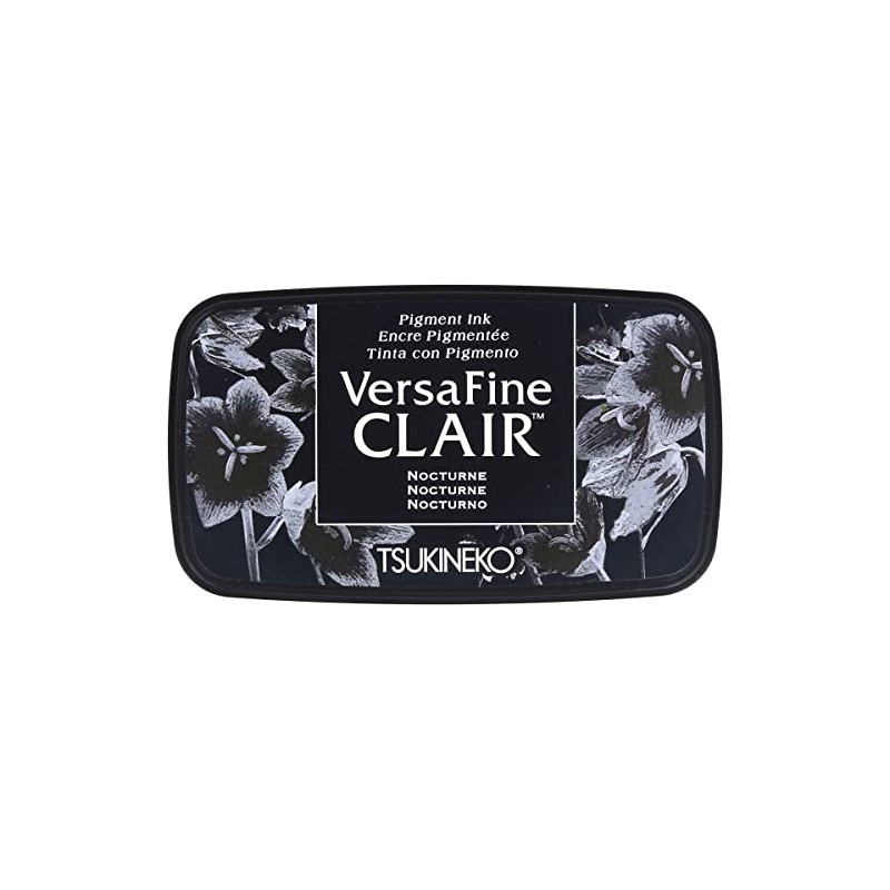 Tsukineko Nocturne Versafine Clair Ink Pad, Synthetic Material, Black, 5.6