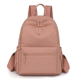 YUESITE Women's Waterproof Nylon Backpack Casual Daypack Women Elegant Shoulder Bag City Backpack Travel Backpack for Travel School Work, pink