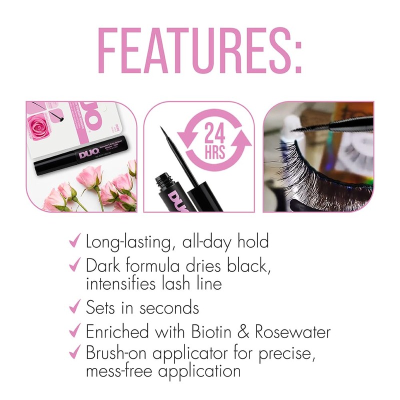 DUO Eyelash Glue - Rosewater & Biotin Strip Lash Adhesive
