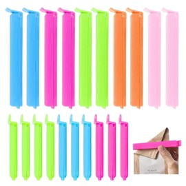 YIAGUN Food Storage Bag Clips, Plastic Sealing Bag Clips in 5 Colours Reusable Food Bag Clips Colorful Plastic Bag Sealing Clips (20 Pcs)