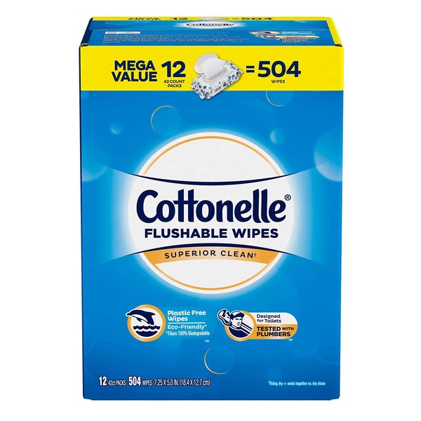 Cottonelle Fresh Care Flushable Cleansing Cloth, 504 Count