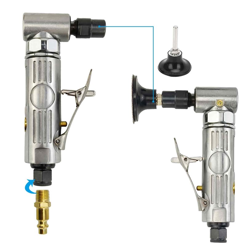 AeKeatDa 1/4'' Angle Air Die Grinder with 4 Pcs 2"