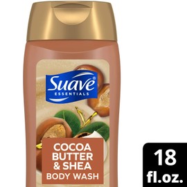 Suave Essentials Gentle Body Wash, Cocoa Butter & Shea, 18 oz, Expedite shipping