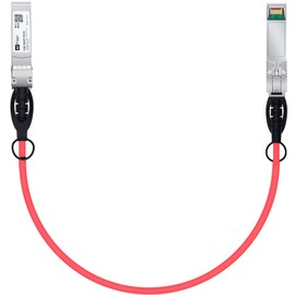 Red SFP+ Cable, 10G SFP+ DAC, 0.5M(1.64ft), Passive Direct Attach Copper Twinax Cable for Cisco SFP-H10GB-CU0.5M, Ubiquiti UniFi UC-DAC-SFP+, Meraki, Mikrotik, Intel, Fortinet, Netgear