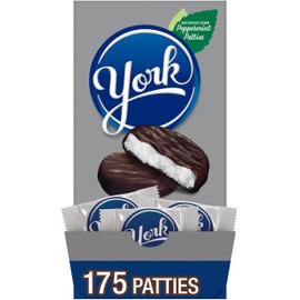 YORK Dark Chocolate Peppermint Patties, Candy Bulk Box, 84 oz (175 Pieces)