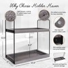 Hidden Haven - 2 Tier Bathroom Countertop Organizer Lightly Lacquered