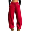 ELLEVEN Wide Leg Sweatpants Fleece Lined Barrel Leg Baggy Joggers