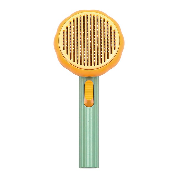 Pet Pumpkin Brush Self Cleaning Slicker Brush One-touch Cleaning Button
