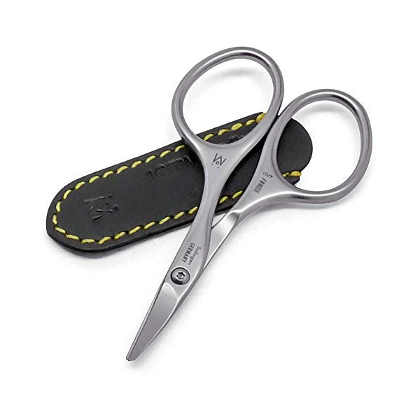 GERMANIKURE Rounded Baby Nail Scissors - FINOX Surgical Stainless Steel Manicure Tools in Leather Case - Ethically Made in Solingen Germany - 4701