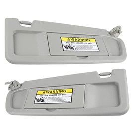Left Driver and Right Passenger Side Sun Visor Gray Compatible with Honda Civic 2006-2011 Replaces # 83280-SNA-A01ZC 83230-SNA-A01ZC