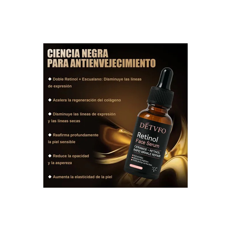 Serum Facial Retinol Antiarrugas Con Ceramida+ Squalane 30ml
