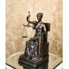 Ebros Seated Lady Justice in Blindfold with Scales and Sword