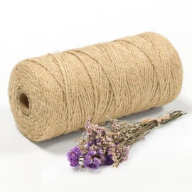 Jute Twine 2 mm x 200 m - Tear-Resistant Natural Craft Cord for Garden, Decoration and Gift Wrapping, Jute Rope