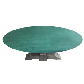 Felt Poker table cover fits oval / round table with leaf insert - made to order by Playezze in USA (green, 42 by 60 inch oval)