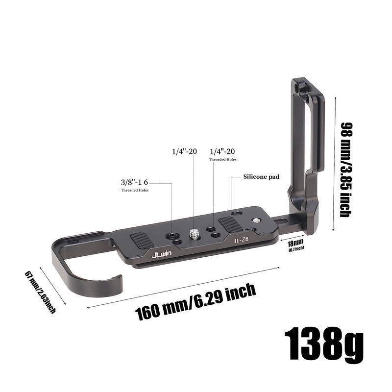 Hersmay Z8 L Bracket, Quick Release Vertical Shoot L Bracket