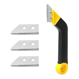 GBZW Grout Removal Tool, Stainless Steel Grout Saw, Caulk Remover Tool with Multiple Extra Blade Replacements, Suitable for Tile Cleaning, Mud Removal, Etc