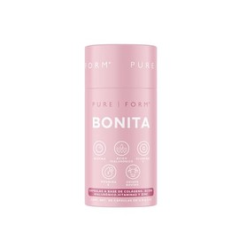 Pure Form Bonita - Cápsulas a base de Colágeno Hidrolizado Tipo 1 y 3 | Adicionadas con Ácido Hialurónico, Zinc y Vitaminas A, B5, C, E, D3 y Biotina | 90 cápsulas de 800 mg | 45 porciones