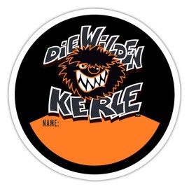 Spreadshirt Die Wilden Kerle Name Sticker Logo Black Sticker Max. 10 x 10 cm 10 x 10 cm Matte White