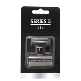 51S Silver Shaver foil Replace head w/Plastic Sealed Packaging Replacement for Br-aun 8000 Series 5 ContourPro 360 Complete 550 570cc 5643 5644 5645 8970 8975 8985 8986 by Qbahip