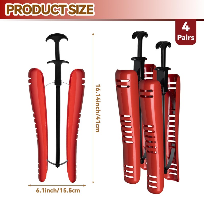 NIANRONGHUA 4 Pairs Boot Stretcher Tree Shapers Calf Stretcher,Shape Holders