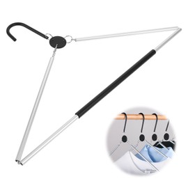EsiFare Folding Hanger, Portable Hanger, Folding Hanger, Easy to Use, Anti-Slip Design, Lightweight, Durable, Practical, Storable, For Travel, Business Trips, Camping, Etc. Approx. 15.9 x 10.2 inches
