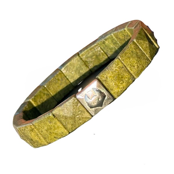 JoYo Handmade Green copper ore Bracelet For Men | unique