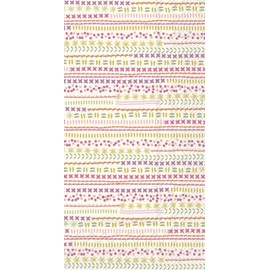 IHR Ideal Home Range Dinner Napkins Disposable 3-Ply Paper Hand Towels, 8.5" x 4.5", Sampler Stripes (Pink), 16-Count