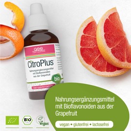 GSE CitroPlus 800 - Grapefruitkern Extrakt, 100 ml Grapefruit Tropfen in BIO-Qualität, reich an Bioflavonoide, 100% pflanzlich, vegan und ohne Zusatzstoffe
