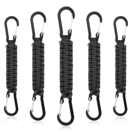 Lusofie 5pcs Paracord Keychain, Braided Paracord Lanyard Clips, Quick Release Water Bottle Clip, Heavy Duty Paracord Keychain for Men Women for Mountain,Camping,Hiking,Key,Water Bottle, Backpack Tool