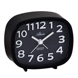 Atlanta Moderner Quarzwecker ohne Ticken Analog Schwarz - 2111-7