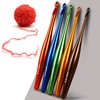 Svartur 6mm Crochet Hooks Ergonomic Handle, Hand-Polished Metal Aluminum Crochet